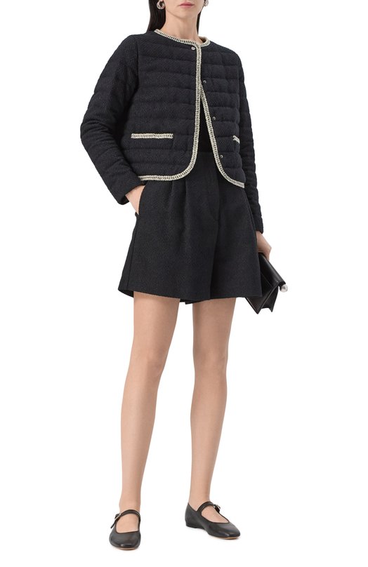 Твидовые шорты Herno PT000134D/13241 Чёрный  PT000134D/13241 Фото 2