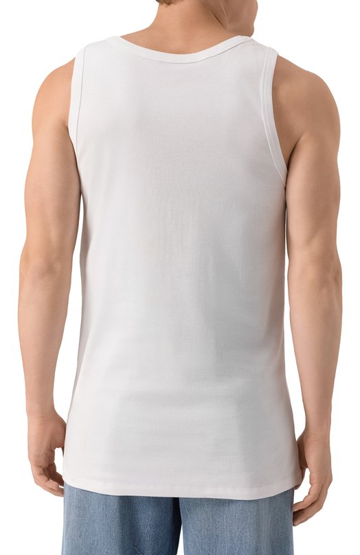 Хлопковая майка Ann Demeulemeester C000-M-JT020-12-FA045-099 Белый  C000-M-JT020-12-FA045-099 Фото 4