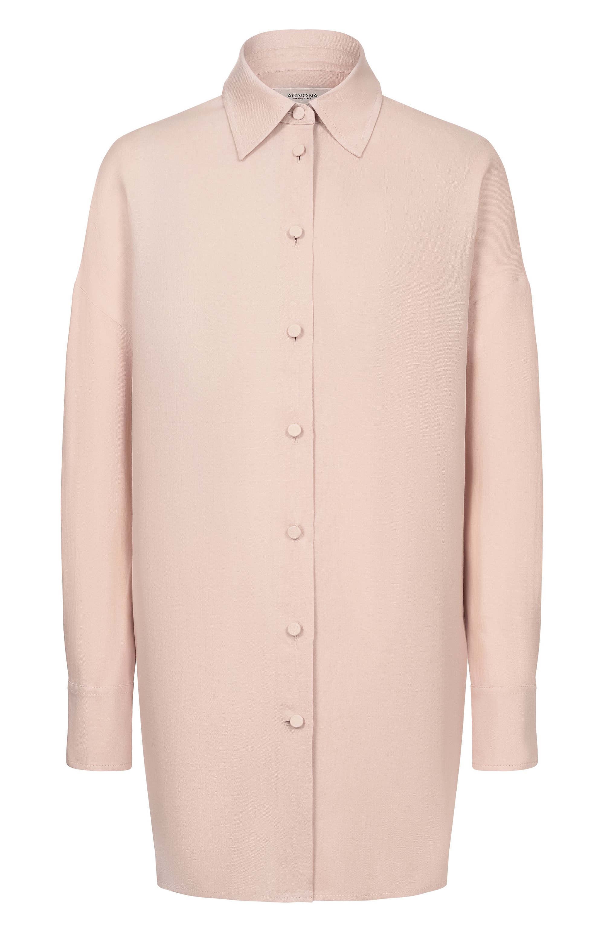 Льняная рубашка AGNONA светло-розового цвета по цене 121000 руб., арт. TD1113E/U3049E, фото 1 Льняная рубашка AGNONA, арт. TD1113E/U3049E, фото 1
