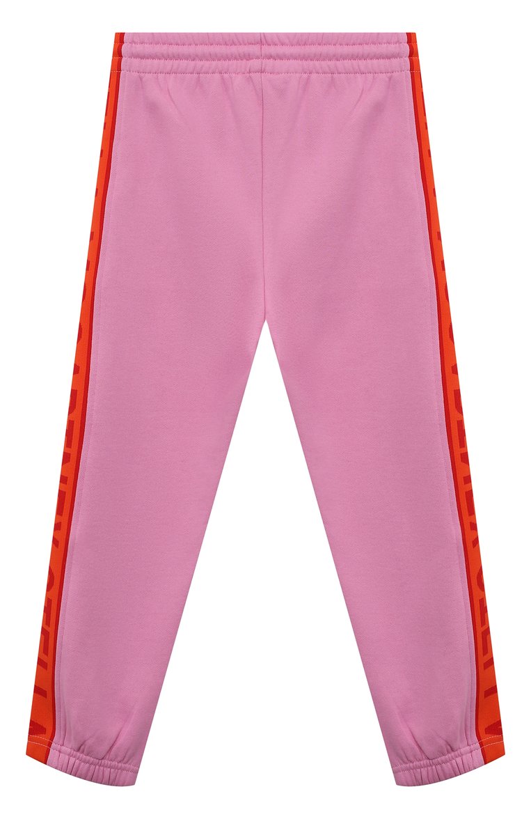 Детская комплект из свитшота и брюк STELLA MCCARTNEY розового цвета, арт. TT3B20 | Фото 6 (Материал внешний: Хлопок; Рукава: Длинные; Девочки Кросс-КТ: Костюмы-спорт)
