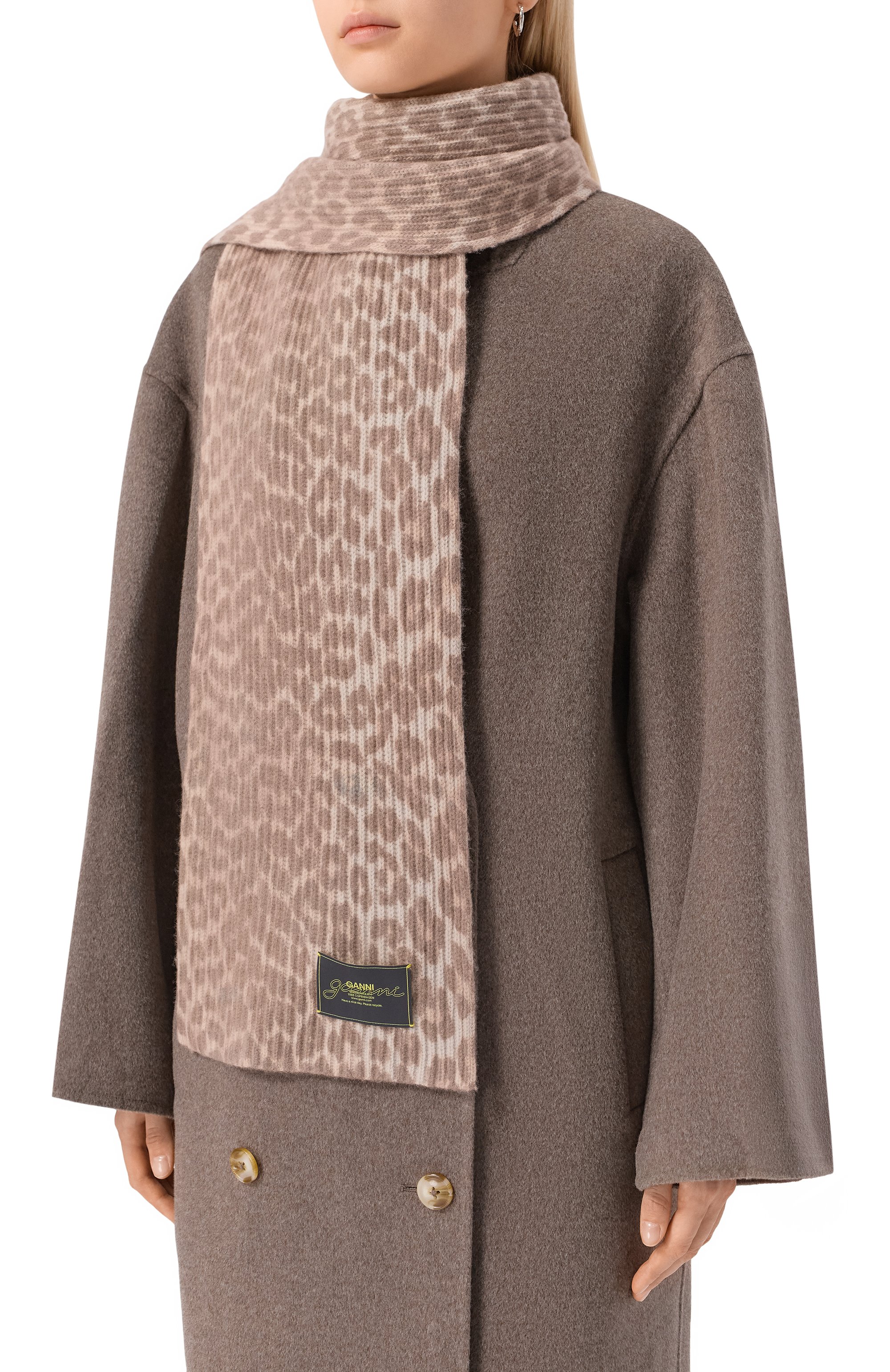 Шерстяной шарф GANNI, арт. A7267, фото 2