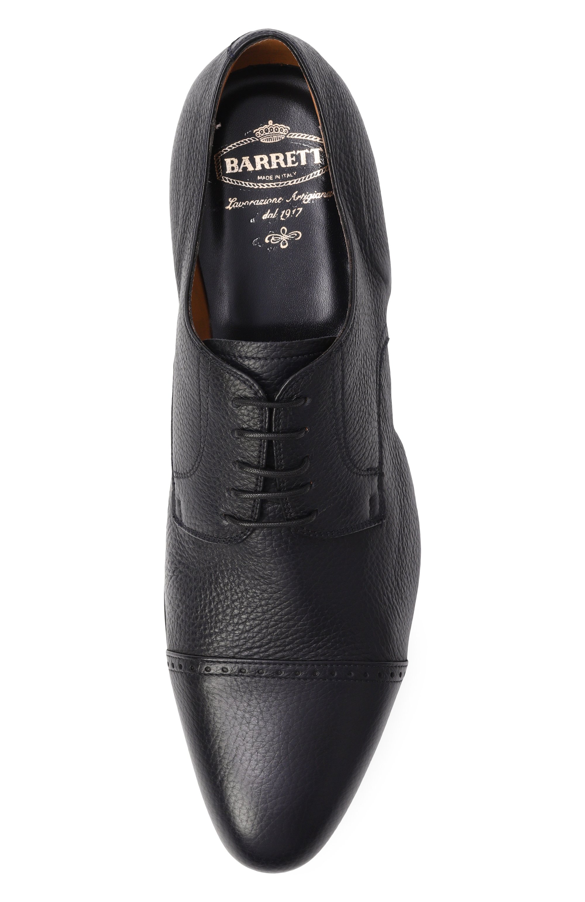 Кожаные дерби BARRETT темно-синего цвета по цене 96850 руб., арт. B111U016.10/CERV0 ASP0RT, фото 5 Кожаные дерби BARRETT, арт. B111U016.10/CERV0 ASP0RT, фото 5