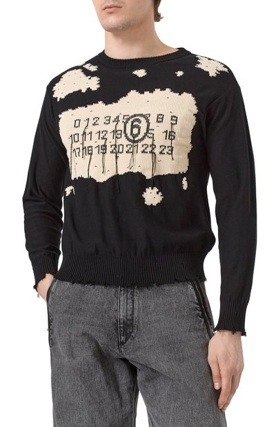 Хлопковый свитер MM6, арт. SH0HL0020/M13081, фото 3