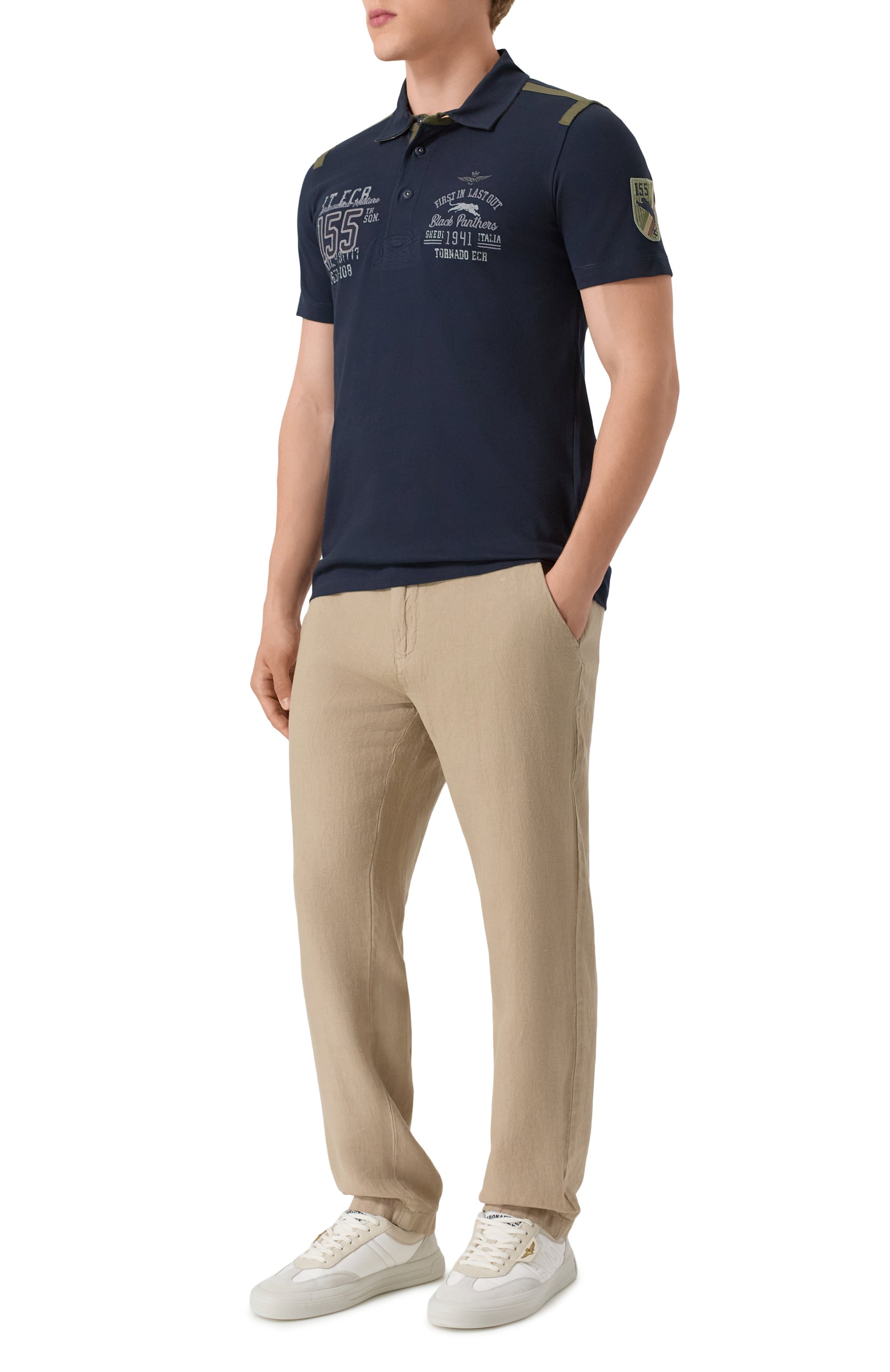 Хлопковое поло AERONAUTICA MILITARE, арт. 251P01860P173, фото 2