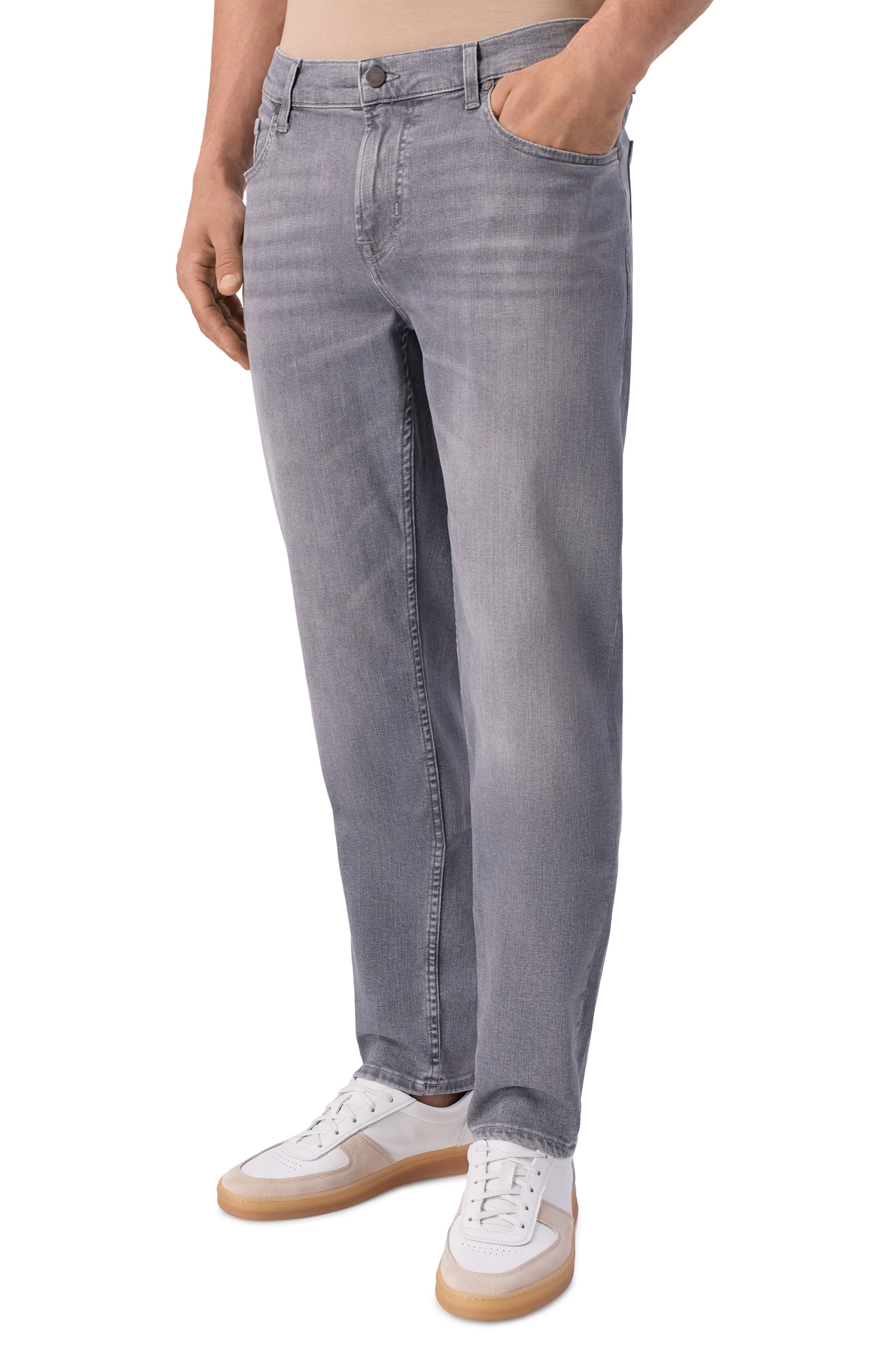Джинсы slimmy tapered 7 FOR ALL MANKIND серого цвета по цене 29150 руб., арт. 7TB00C11-3LI, фото 3 Джинсы slimmy tapered 7 FOR ALL MANKIND, арт. 7TB00C11-3LI, фото 3