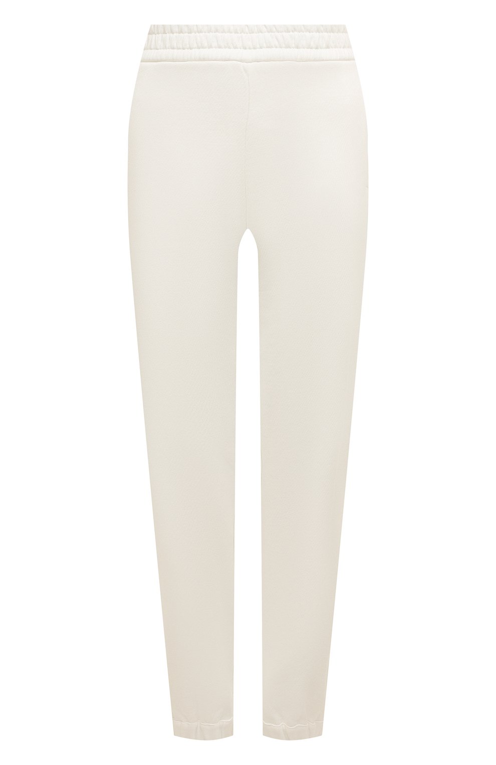 Хлопковые джоггеры MONCLER белого цвета по цене 43100 руб., арт. H1-093-8H000-17-899M1, фото 1 Хлопковые джоггеры MONCLER, арт. H1-093-8H000-17-899M1, фото 1