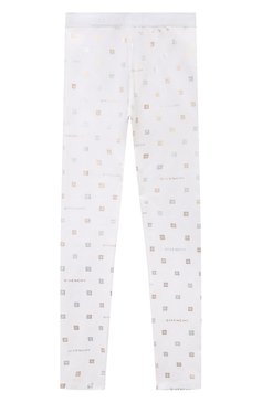 Детские хлопковые легинсы GIVENCHY белого цвета, арт. H30038/6A-12A | Фото 2 (Материал внешний: Хлопок; Нос: Не проставлено; Девочки Кросс-КТ: Леггинсы-одежда; Ростовка одежда: 5 лет | 110 см, 12 лет | 152 см, 7 лет | 122 см, 9 лет | 134 см)