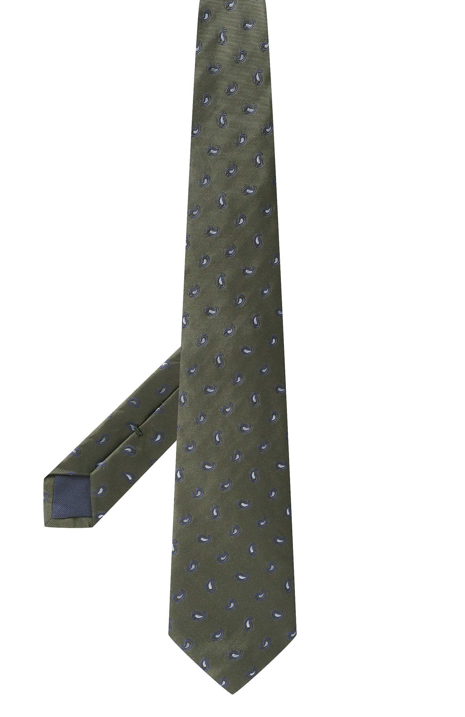 Шелковый галстук CORNELIANI темно-зеленого цвета по цене 27900 руб., арт. 28U302/2A20310, фото 3 Шелковый галстук CORNELIANI, арт. 28U302/2A20310, фото 3