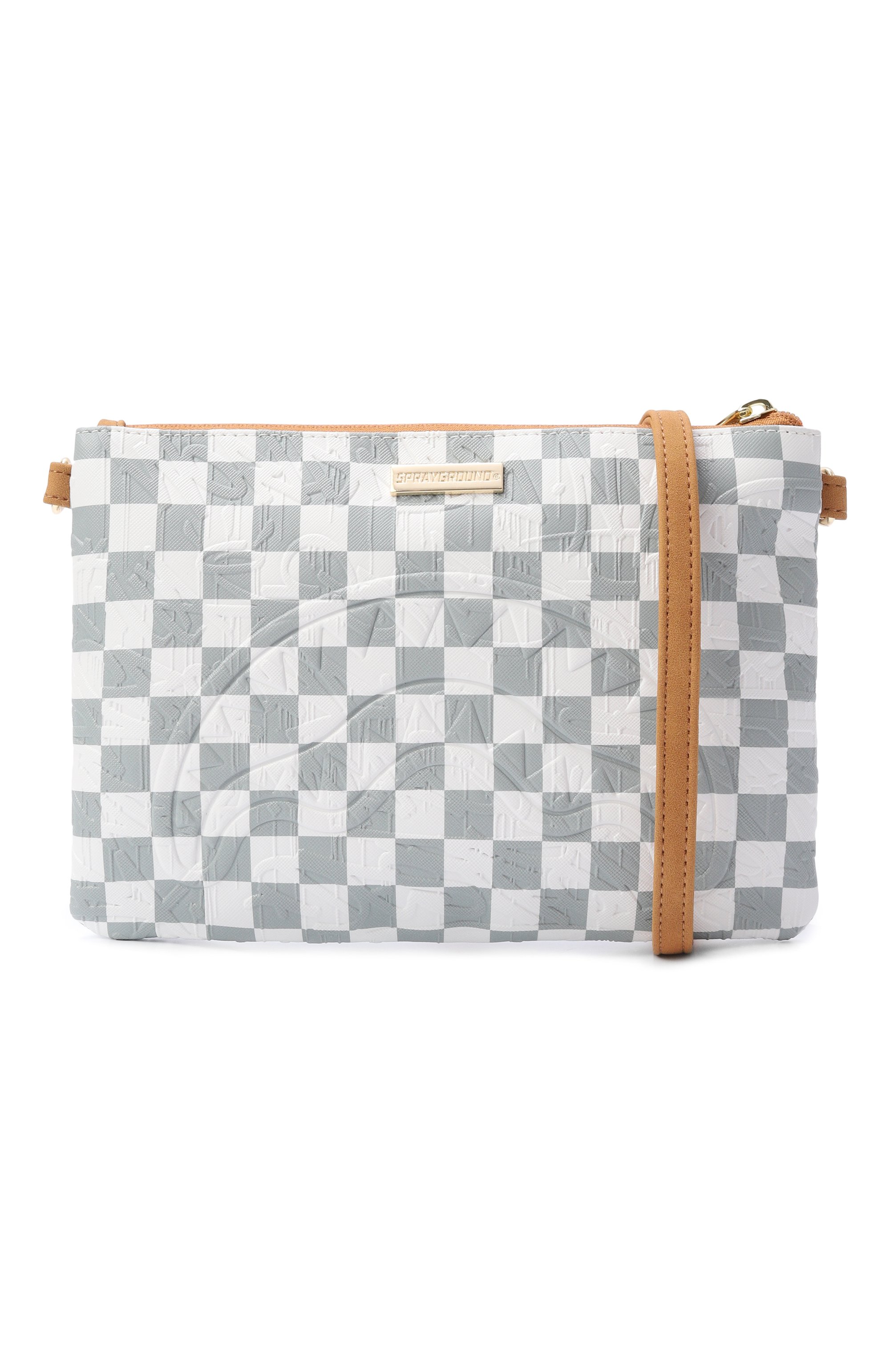 Клатч 3 am SPRAYGROUND светло-серого цвета по цене 13200 руб., арт. 910B8984NSZ/3AM CREAM CR0SSB0DY P0UCHETTE, фото 4 Клатч 3 am SPRAYGROUND, арт. 910B8984NSZ/3AM CREAM CR0SSB0DY P0UCHETTE, фото 4