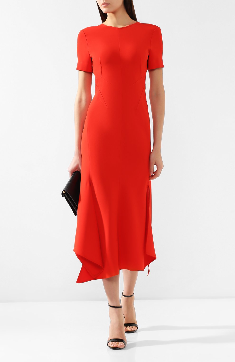 Платье с разрезом VICTORIA BECKHAM, арт. DR MID 6847C MSS19 FLUID CADY, фото 2
