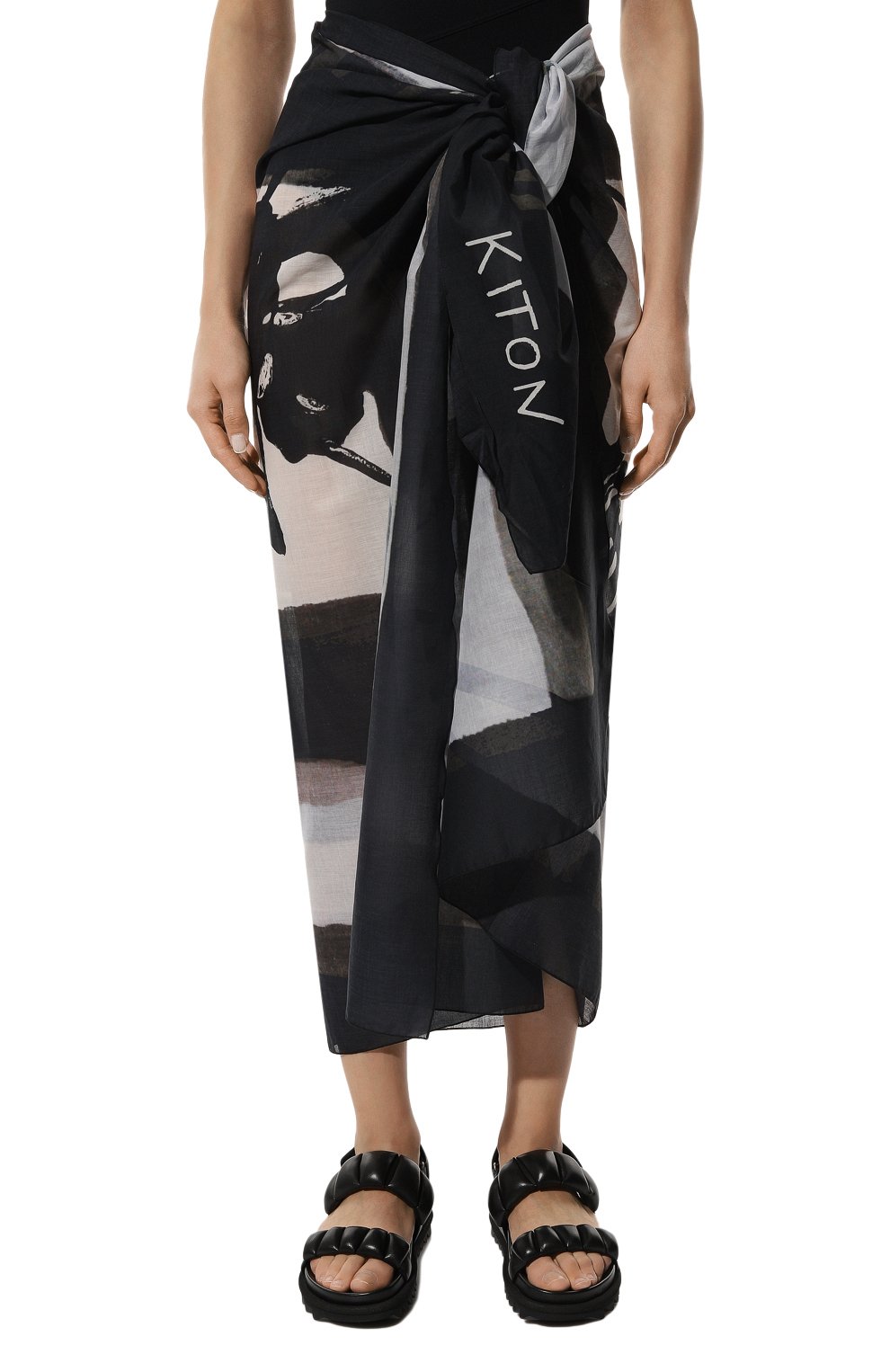 Хлопковое парео KITON, арт. D53753K0957D, фото 3