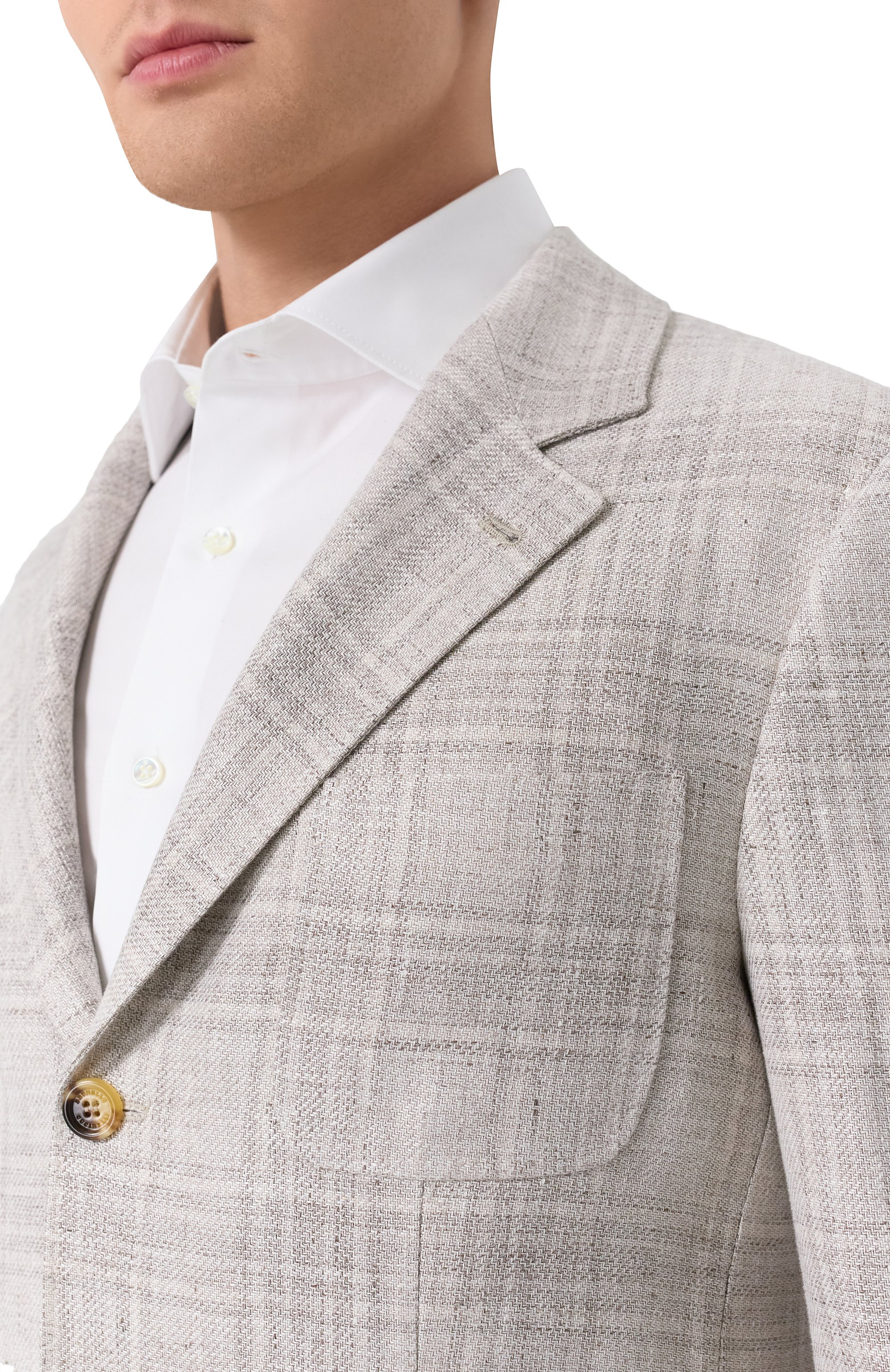 Пиджак изо льна и шерсти BRUNELLO CUCINELLI, арт. MR4877BND, фото 7
