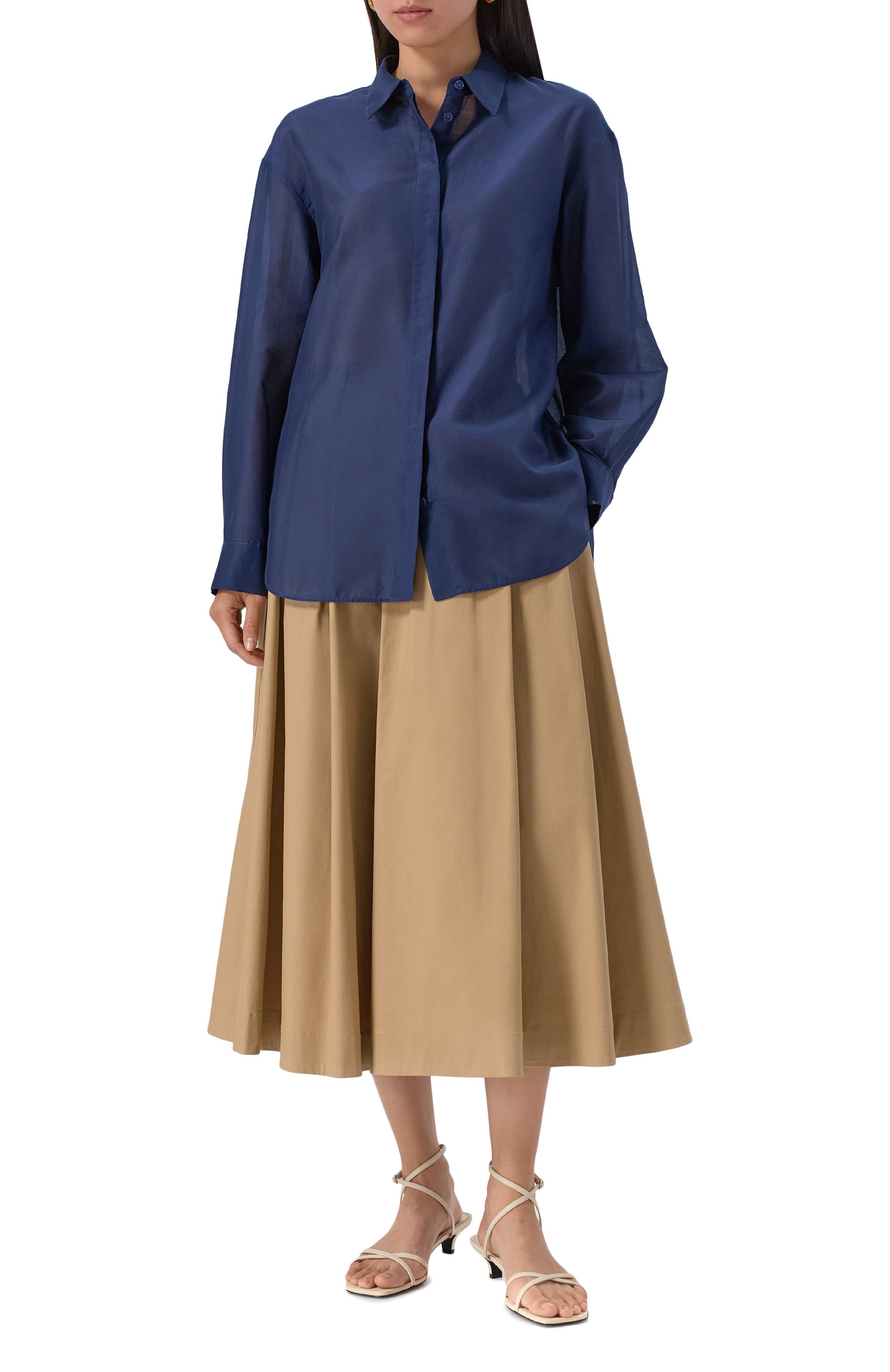 Рубашка из хлопка и шелка 12 STOREEZ, арт. 126445, фото 2