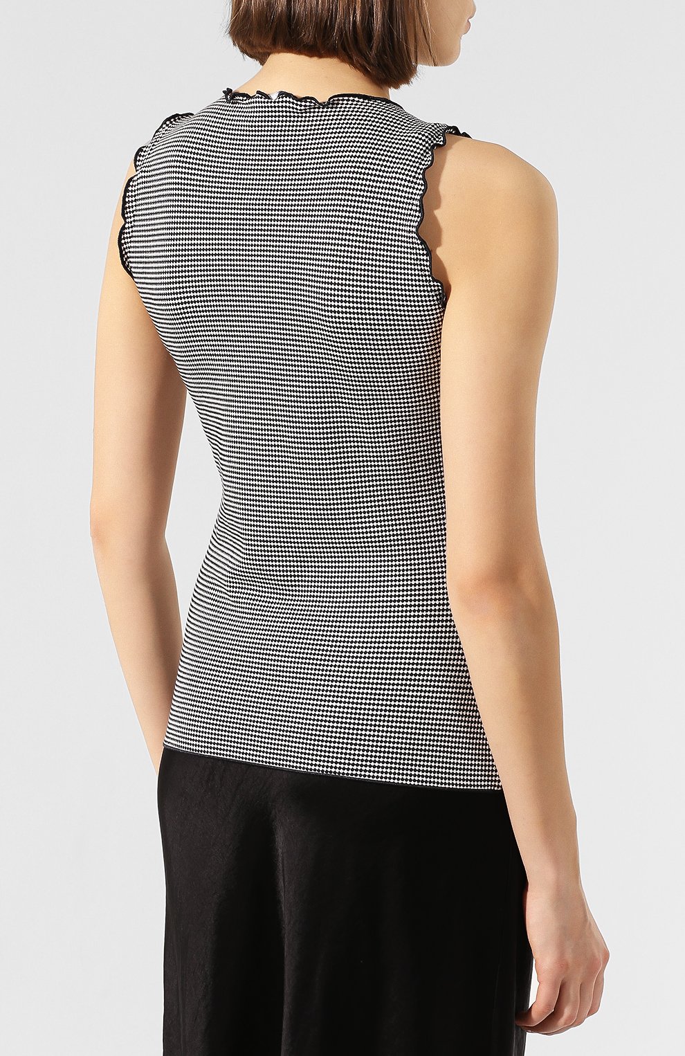 Топ из вискозы EMPORIO ARMANI синего цвета по цене 16900 руб., арт. 3H2K8D/2JL9Z, фото 4 Топ из вискозы EMPORIO ARMANI, арт. 3H2K8D/2JL9Z, фото 4