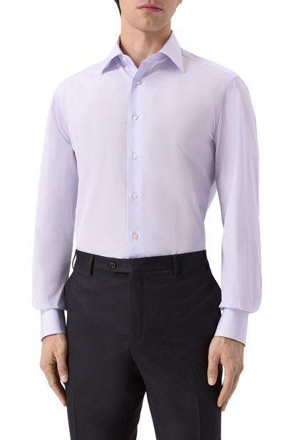 Хлопковая сорочка STEFANO RICCI голубого цвета по цене 95550 руб., арт. MC007467/BN2967, фото 3 Хлопковая сорочка STEFANO RICCI, арт. MC007467/BN2967, фото 3