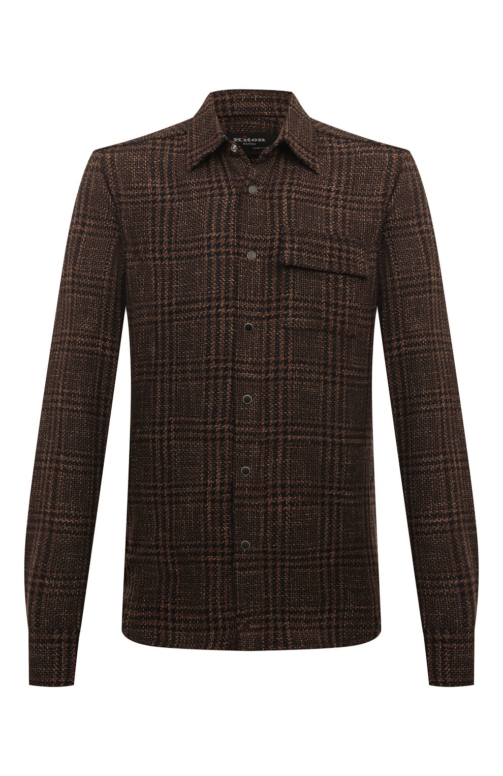 Рубашка из шерсти и шелка KITON, арт. UMCBUBAK0169E18, фото 1