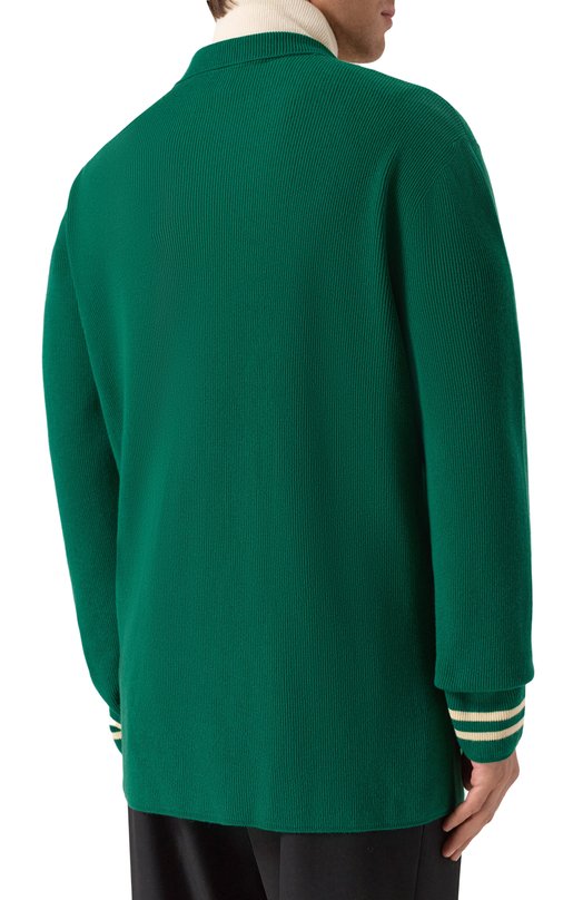 Пиджак из хлопка и шерсти Valentino 7V3KE02Z/AY4 Зелёный  7V3KE02Z/AY4 Фото 4
