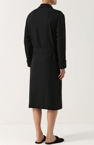 Кашемировый халат с поясом и шалевым воротником LORO PIANA, арт. FAG2896, фото 4