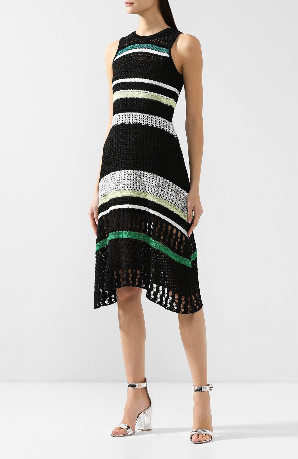 Платье из смеси шелка и вискозы PROENZA SCHOULER черного цвета по цене 117500 руб., арт. R1917172-KS041, фото 3 Платье из смеси шелка и вискозы PROENZA SCHOULER, арт. R1917172-KS041, фото 3