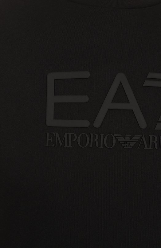 Хлопковая футболка EA7 7M000224/AF10375 Чёрный  7M000224/AF10375 Фото 6