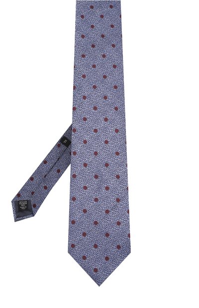 Шелковый галстук с узором ZEGNA голубого цвета по цене 17950 руб., арт. Z2E80/1XW, фото 2 Шелковый галстук с узором ZEGNA, арт. Z2E80/1XW, фото 2