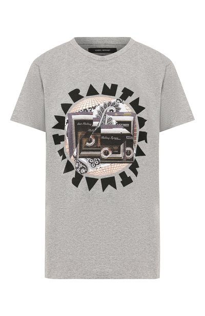 Женская хлопковая футболка ISABEL MARANT, арт. TS0619-19E038I/ZA0F