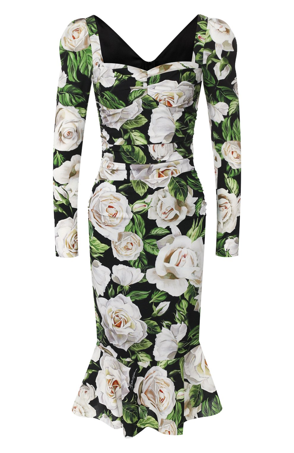 Шелковое платье DOLCE & GABBANA белого цвета по цене 275000 руб., арт. F6G3HT/FSAY6, фото 1 Шелковое платье DOLCE & GABBANA, арт. F6G3HT/FSAY6, фото 1