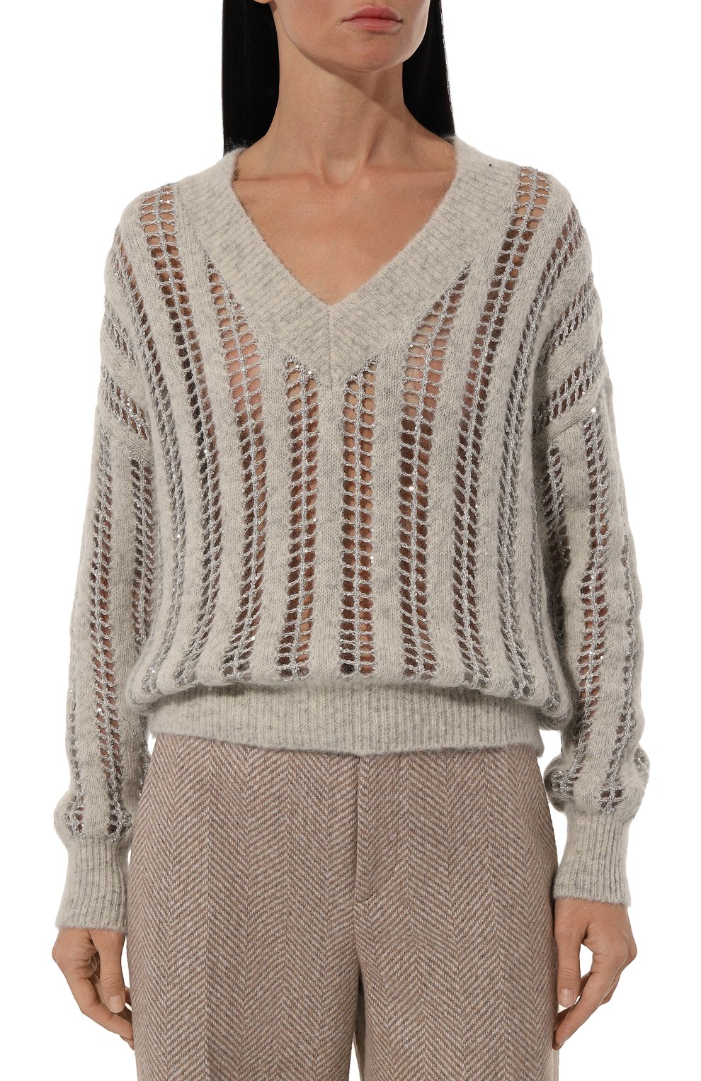 Шерстяной пуловер BRUNELLO CUCINELLI, арт. MCM510612P, фото 3