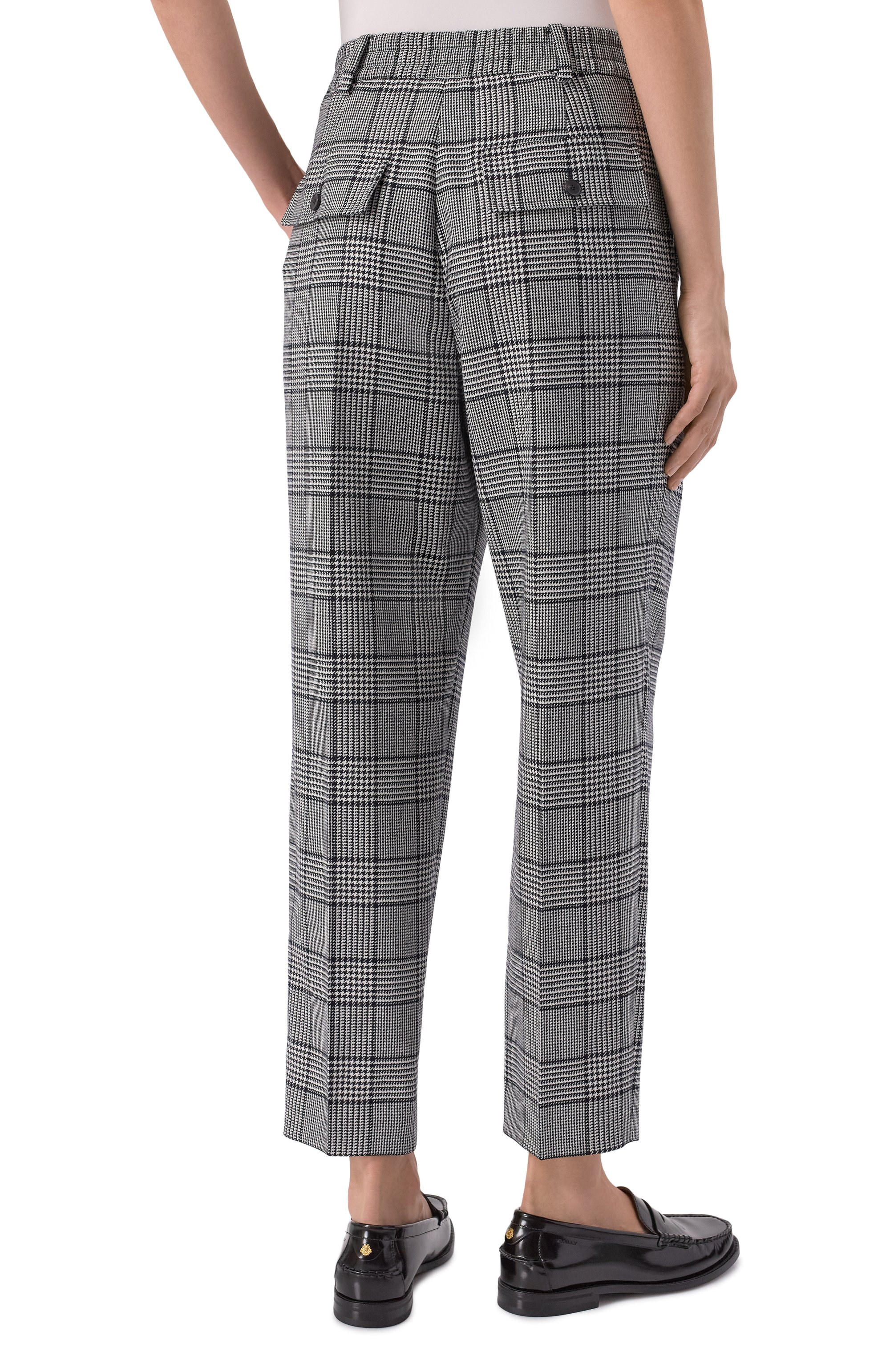 Шерстяные брюки WINDSOR черно-белого цвета по цене 58100 руб., арт. 52 DH711V 10019854, фото 4 Шерстяные брюки WINDSOR, арт. 52 DH711V 10019854, фото 4