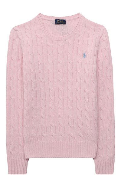 Шерстяной пуловер RALPH LAUREN светло-розового цвета по цене 16300 руб., арт. 313702223, фото 1 Шерстяной пуловер RALPH LAUREN, арт. 313702223, фото 1