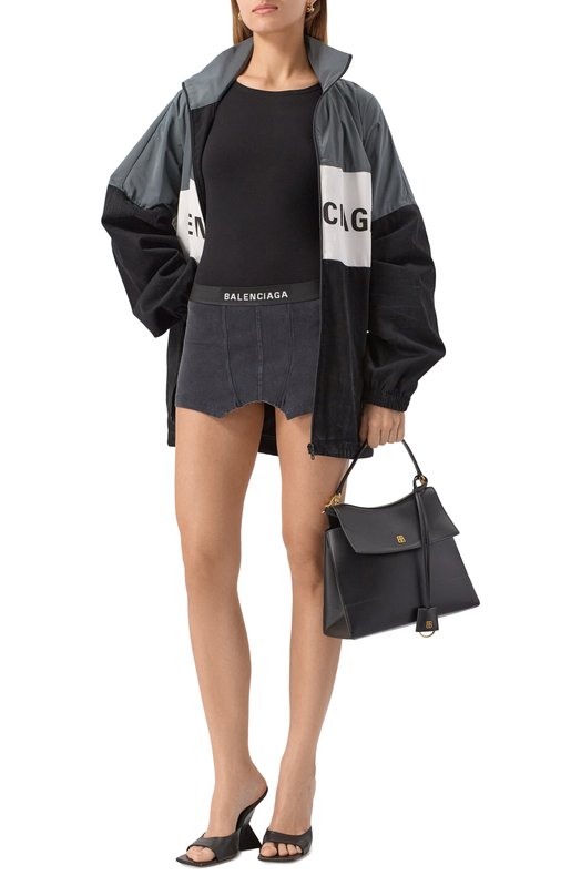 Хлопковая юбка Balenciaga 839695/TSVZ1 Чёрный  839695/TSVZ1 Фото 2