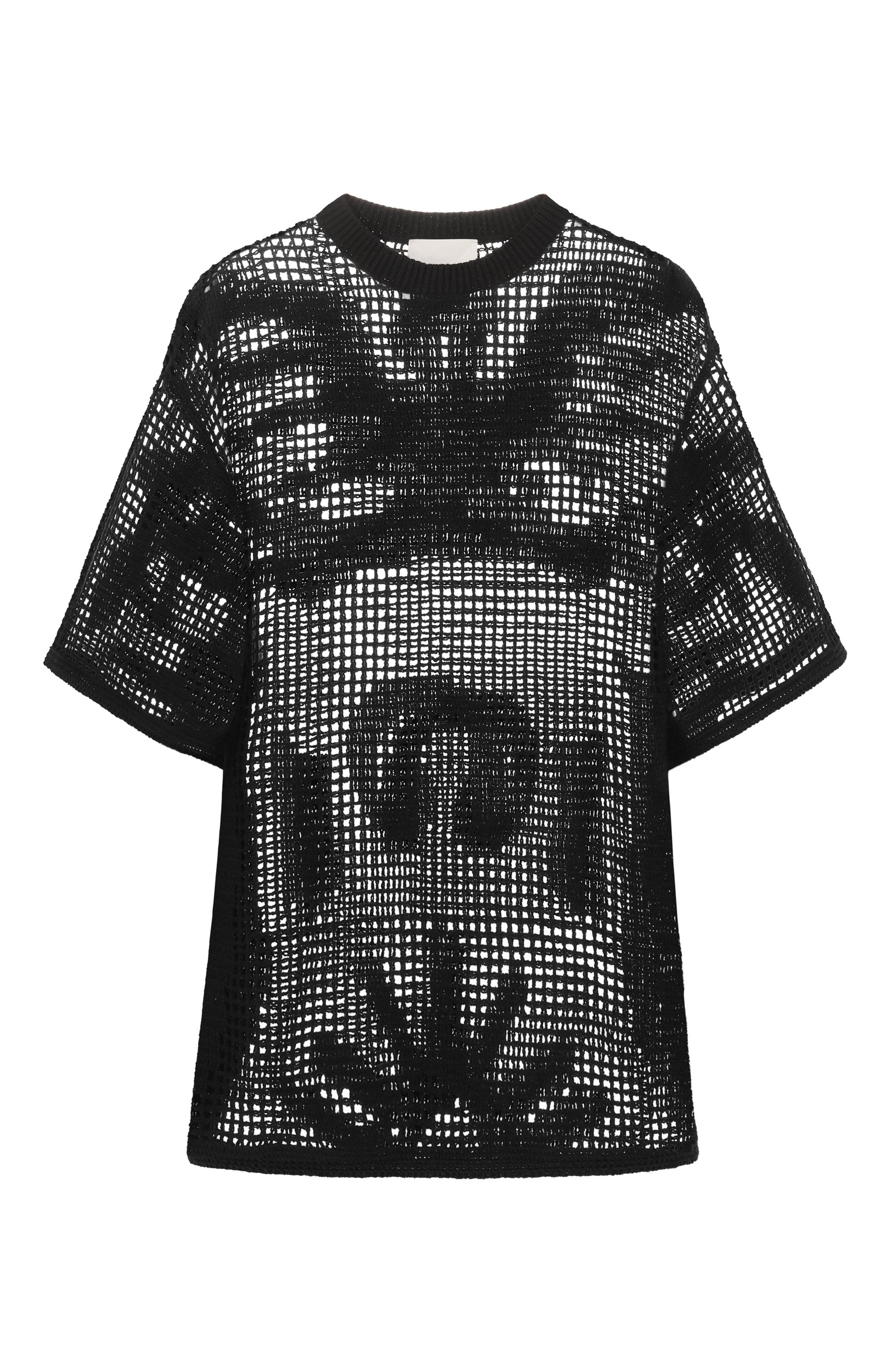 Хлопковый пуловер NANUSHKA черного цвета по цене 62150 руб., арт. NW25SSTP24499, фото 1 Хлопковый пуловер NANUSHKA, арт. NW25SSTP24499, фото 1