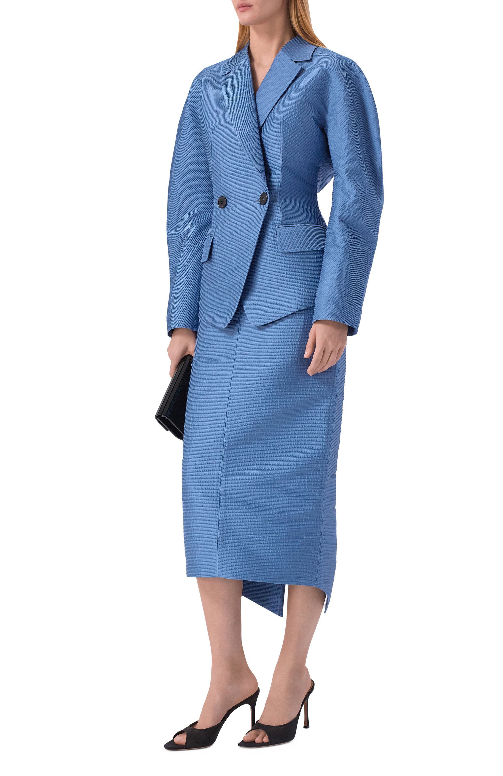 Юбка LANVIN голубого цвета по цене 209500 руб., арт. RW-ST0062-6256-E26, фото 2 Юбка LANVIN, арт. RW-ST0062-6256-E26, фото 2