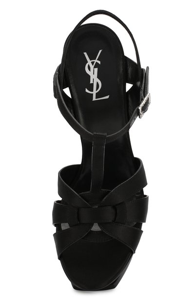 Текстильные босоножки tribute на шпильке SAINT LAURENT, арт. 427891/F1400, фото 5