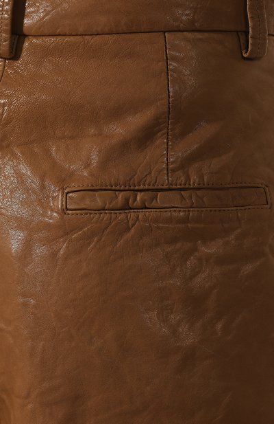 Кожаные шорты ISABEL MARANT ETOILE коричневого цвета по цене 51300 руб., арт. SH0209-19A002E/AB0T, фото 5 Кожаные шорты ISABEL MARANT ETOILE, арт. SH0209-19A002E/AB0T, фото 5