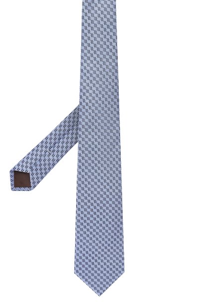Шелковый галстук CANALI голубого цвета по цене 21450 руб., арт. 18/HJ04531, фото 3 Шелковый галстук CANALI, арт. 18/HJ04531, фото 3