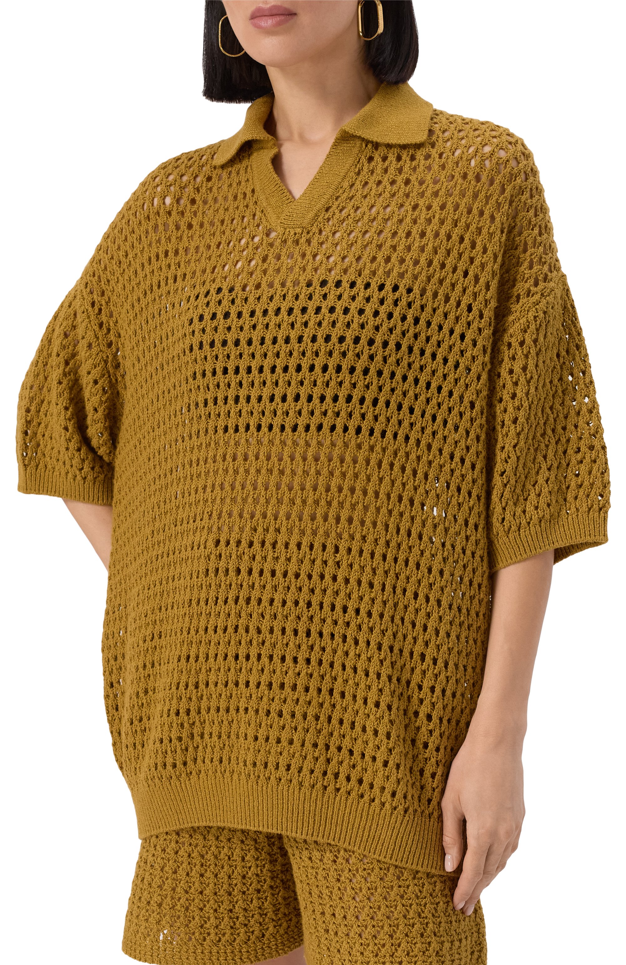 Хлопковое поло ADDICTED темно-бежевого цвета по цене 25560 руб., арт. AC1224, фото 3 Хлопковое поло ADDICTED, арт. AC1224, фото 3