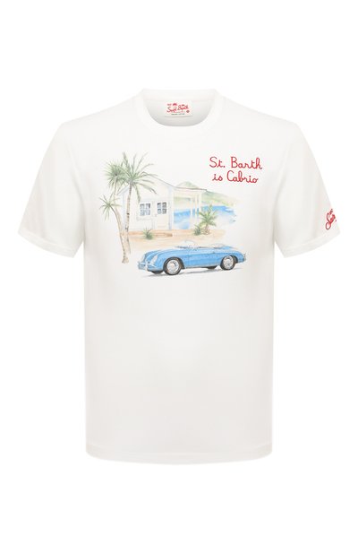 Хлопковая футболка MC2 SAINT BARTH белого цвета по цене 8430 руб., арт. STBM/TSHIRT MAN/05767D, фото 1 Хлопковая футболка MC2 SAINT BARTH, арт. STBM/TSHIRT MAN/05767D, фото 1