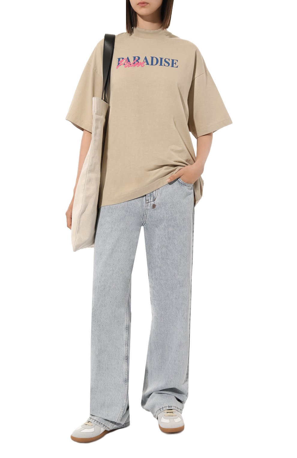 Хлопковая футболка PALM ANGELS, арт. PWAA017S23JER0046110, фото 2