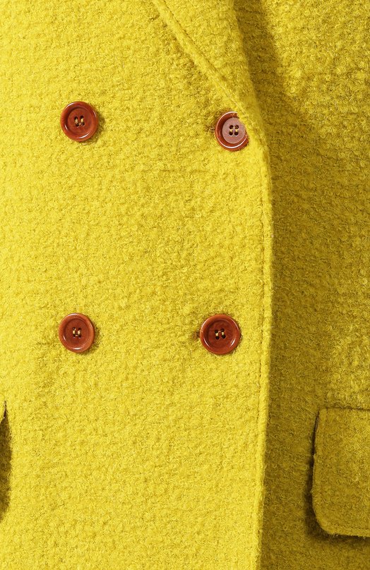 Двубортное пальто из шерсти Jejia Жёлтый, фото 5