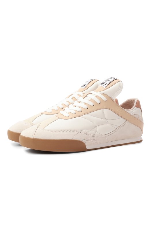Кожаные кеды Kick Chloé CHC25U07ISL Бежевый CHC25U07ISL