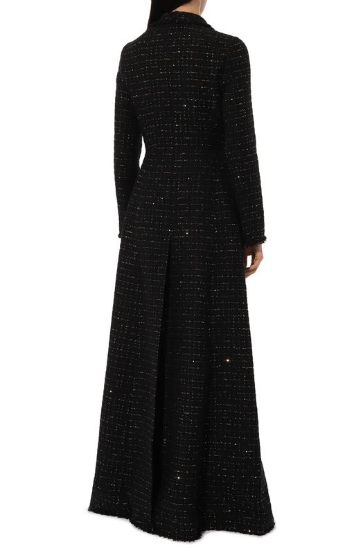 Пальто из хлопка и шерсти Giambattista Valli 24FWPVCA849B-08UBE Чёрный  24FWPVCA849B-08UBE Фото 4