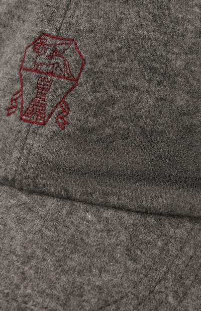 Кашемировая бейсболка BRUNELLO CUCINELLI серого цвета по цене 54800 руб., арт. ML8969978, фото 4 Кашемировая бейсболка BRUNELLO CUCINELLI, арт. ML8969978, фото 4