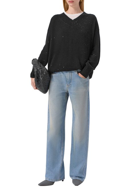 Женский пуловер из кашемира и шелка BRUNELLO CUCINELLI, арт. M73539922