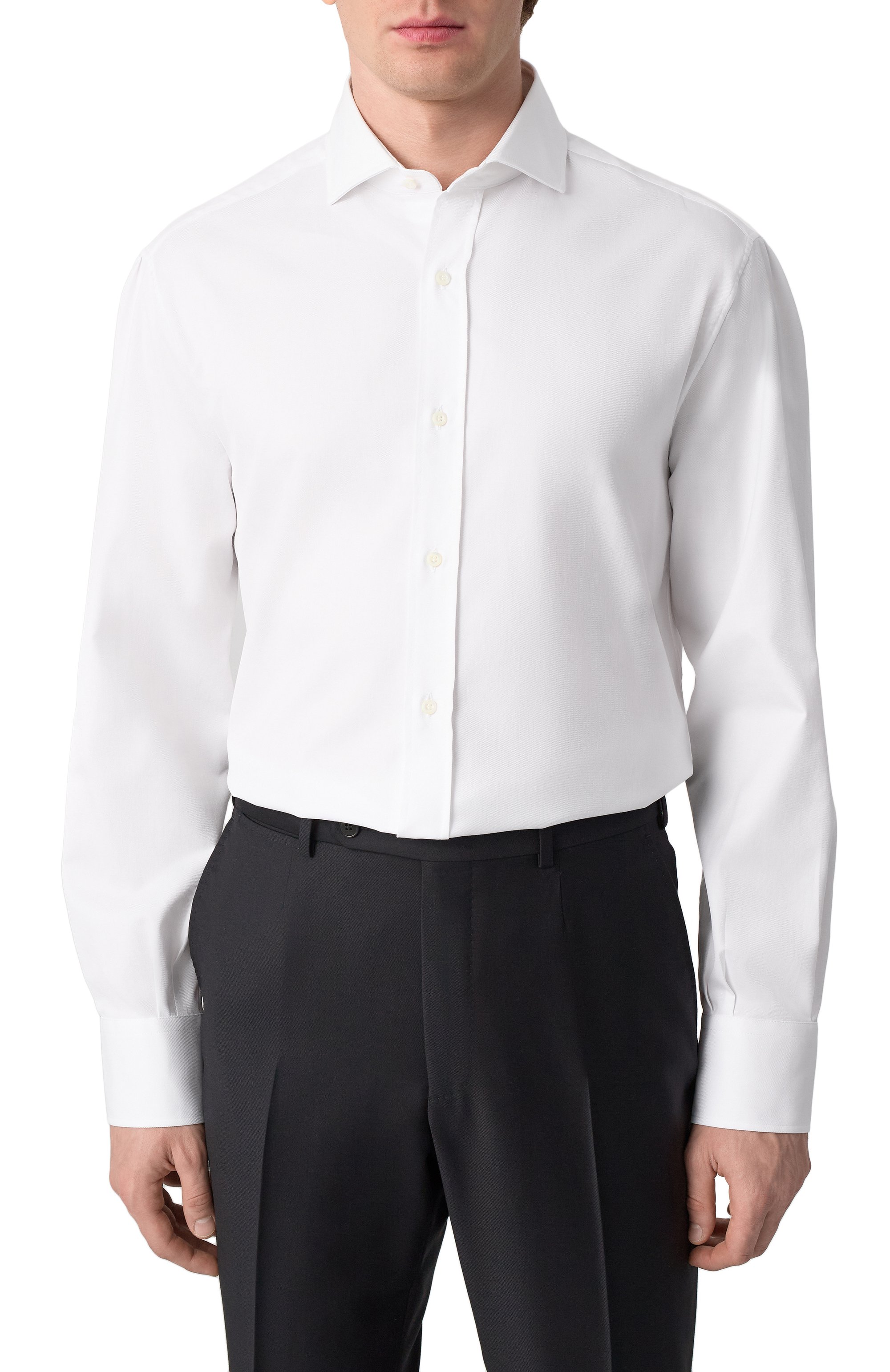 Хлопковая рубашка BRUNELLO CUCINELLI белого цвета по цене 73500 руб., арт. MW6040028, фото 3 Хлопковая рубашка BRUNELLO CUCINELLI, арт. MW6040028, фото 3