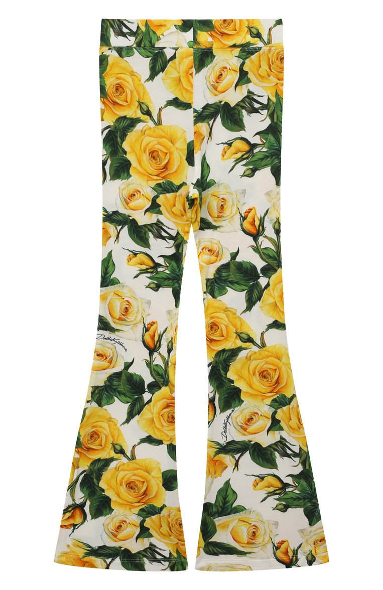 Детские брюки из вискозы DOLCE & GABBANA разноцветного цвета, арт. L5JPD8/FSG79/8-12+ | Фото 2 (Нос: Не проставлено; Материал внешний: Вискоза; Случай: Повседневный; Ростовка одежда: 8 лет | 128 см, 12 лет | 152 см, 13 - 15 лет | 158 см, 10 - 11 лет | 140 - 146см)