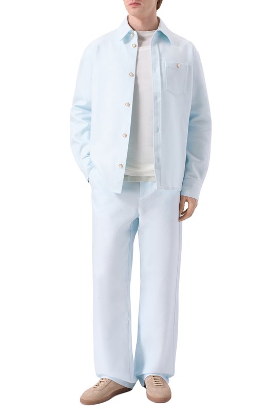 Хлопковые брюки Casablanca M-AW25-TR-350-01 Голубой  M-AW25-TR-350-01 Фото 2