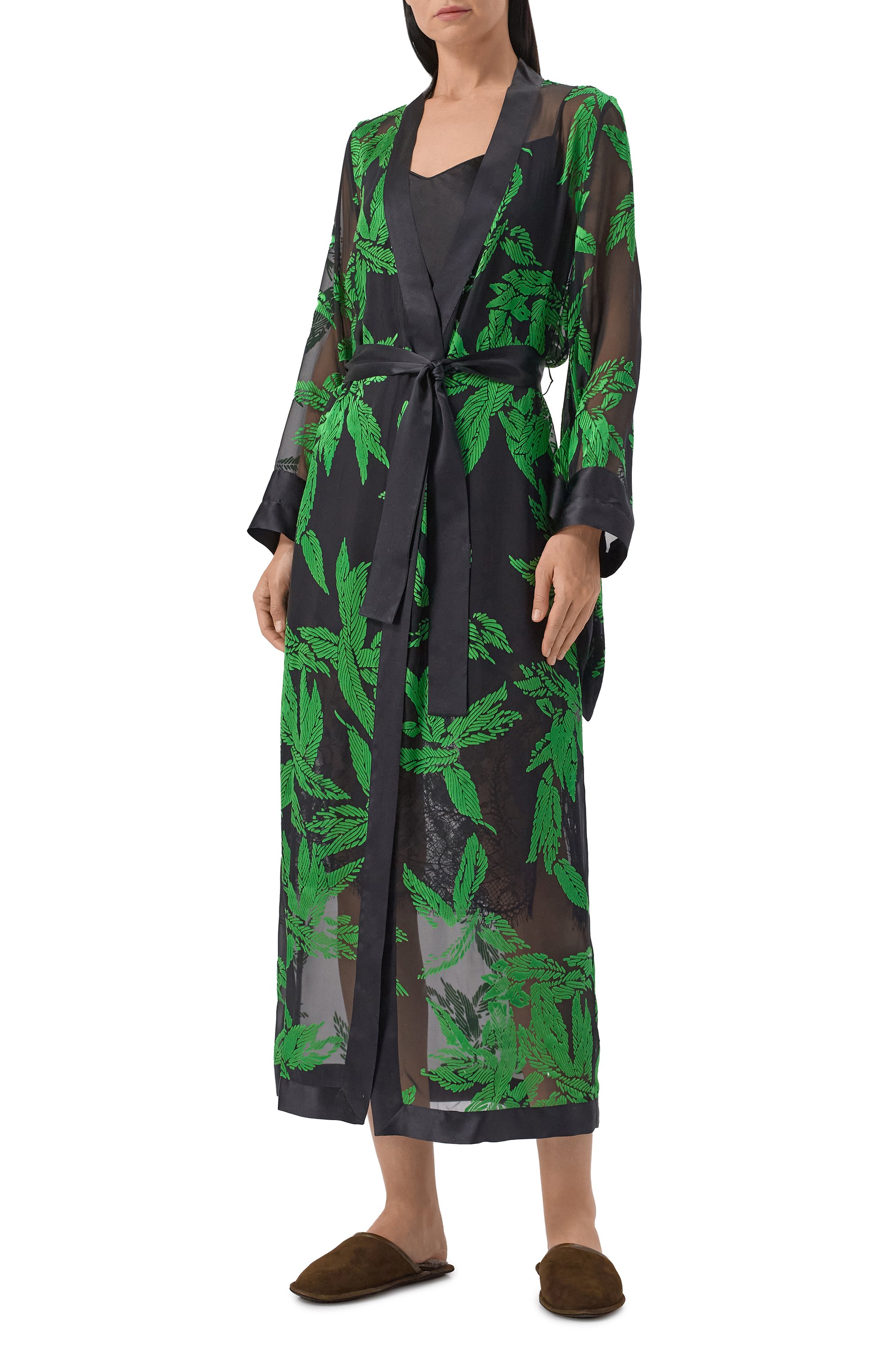 Халат из шелка и вискозы MARJOLAINE, арт. 2AMB2201, фото 3