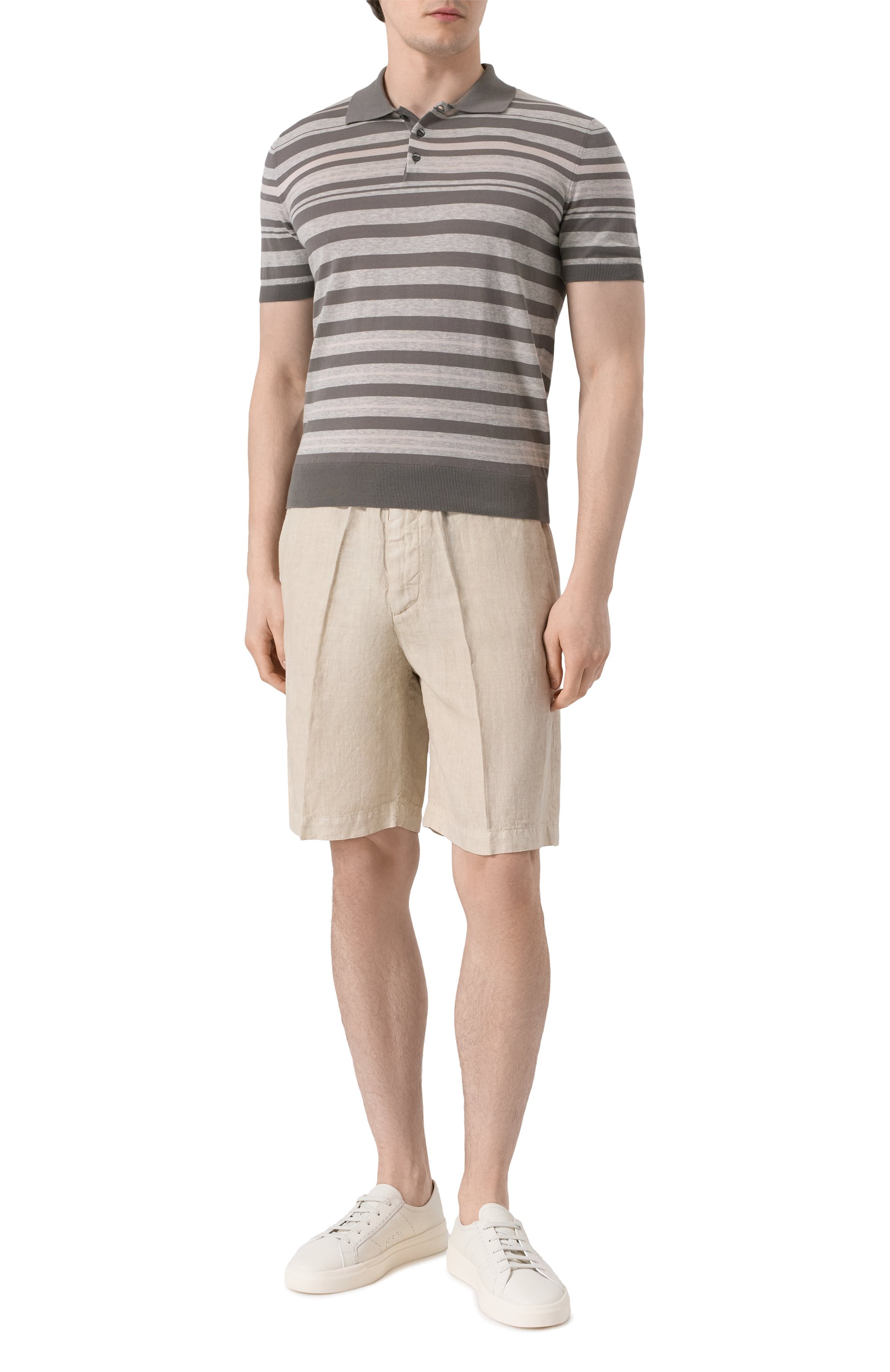 Поло из хлопка и шелка CORNELIANI, арт. 25M524-2525106, фото 2