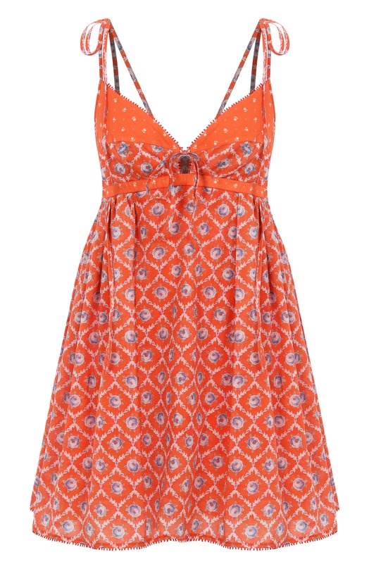 Хлопковое платье Ulyana Sergeenko ABC001SS24P1165Т24 Оранжевый ABC001SS24P1165Т24